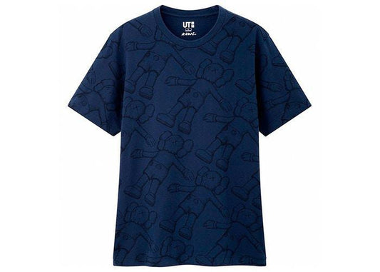 KAWS x Uniqlo All Over Holiday Print Tee Blue