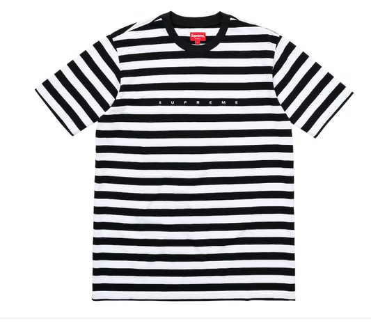 Supreme Bar Stripe Tee Black