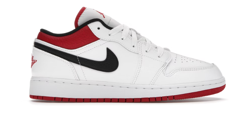 Jordan 1 Low White Gym Red (GS)