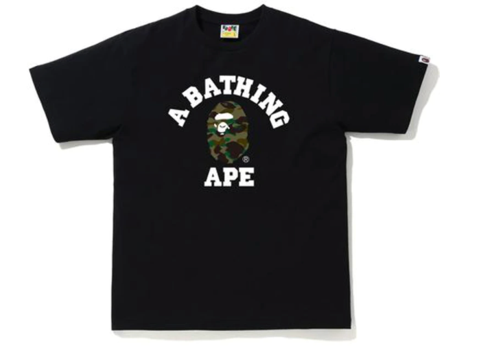 BAPE 1st Camo College T-Shirt (SS20) Black/Green
