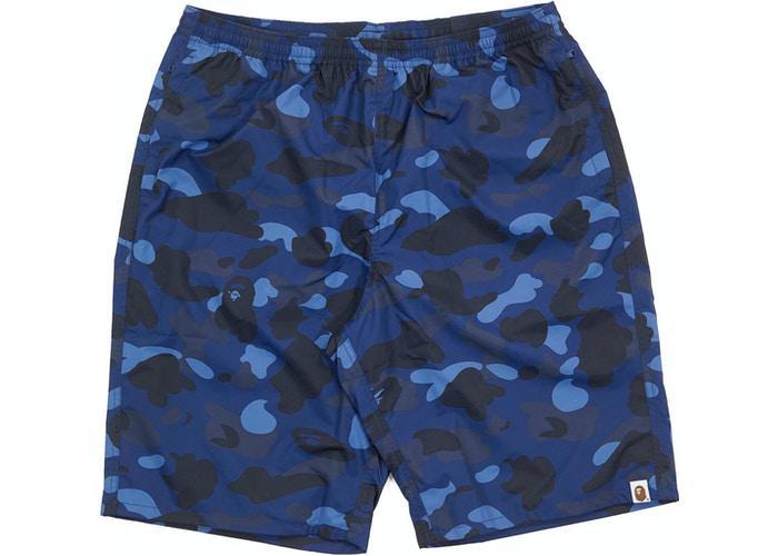 BAPE Ultimate Color Camo Beach Shorts Blue