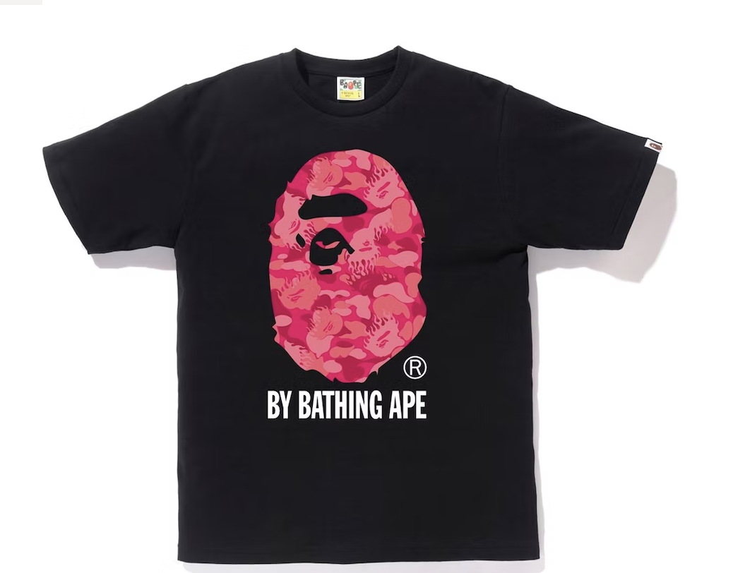 BAPE Fire Camo By Bathing Tee Black/Pink