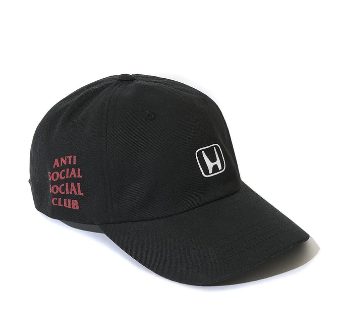 Antisocial Social Club ASSC HONDA Emblem logo Black Cap hat