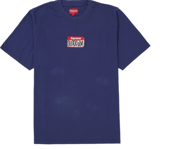 Supreme Gonz Nametag S/S Tee Washed Navy