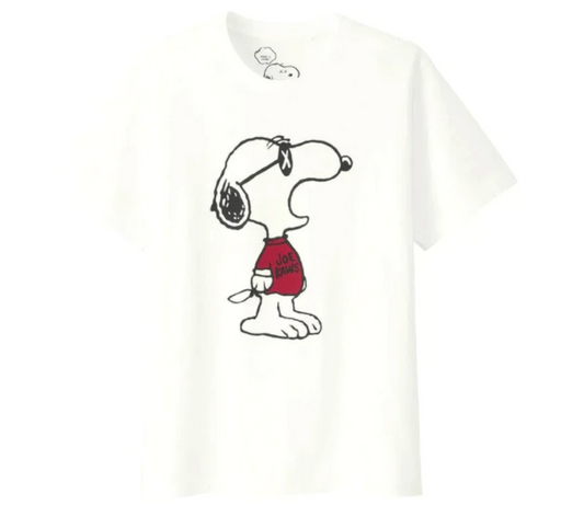 KAWS x Uniqlo x Peanuts Joe Kaws Yawn Outline Tee White