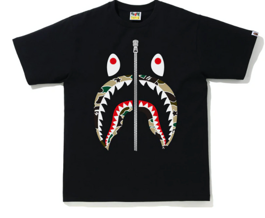 BAPE Sta Camo Shark Tee Black/Yellow