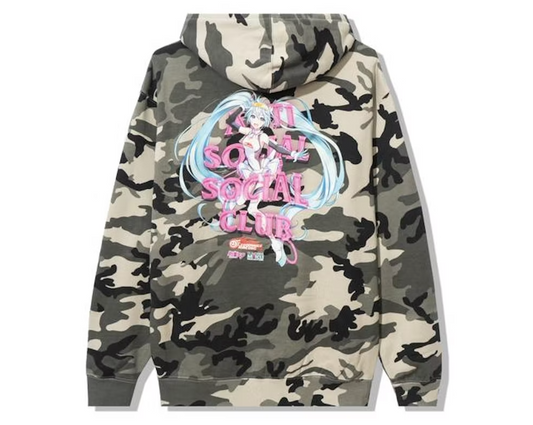 Anti Social Social Club x Good Smile Racing Hatsune Miku Hoodie Camo