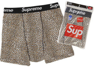 Supreme Hanes Leopard Boxer Briefs (2 Pack) Leopard