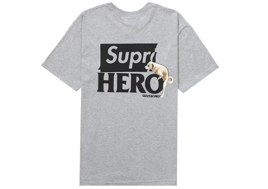 Supreme ANTIHERO Dog Tee Heather Grey