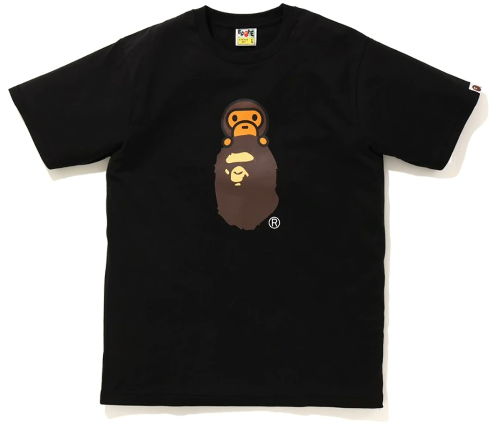 BAPE Family Bag Milo On Apehead T-Shirt Black