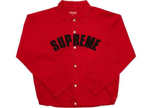 Supreme Snap Front Twill Jacket Red