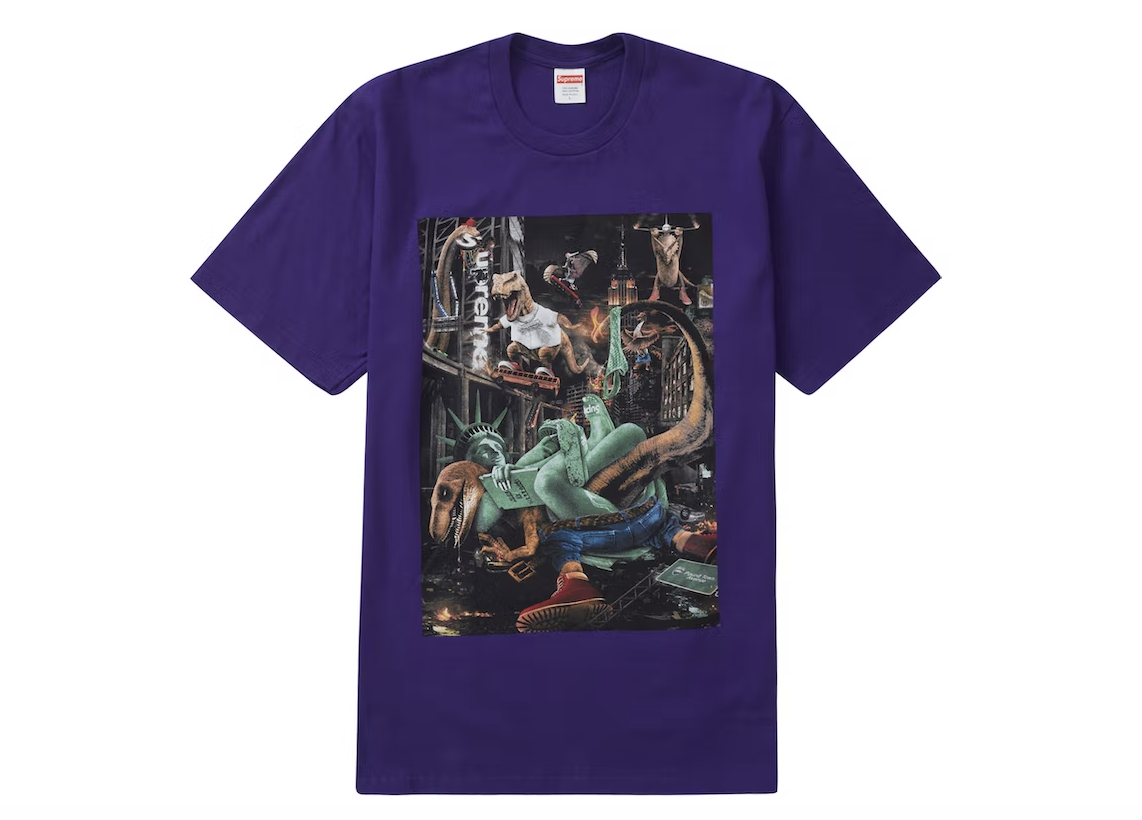 Supreme T-Rex Tee Purple