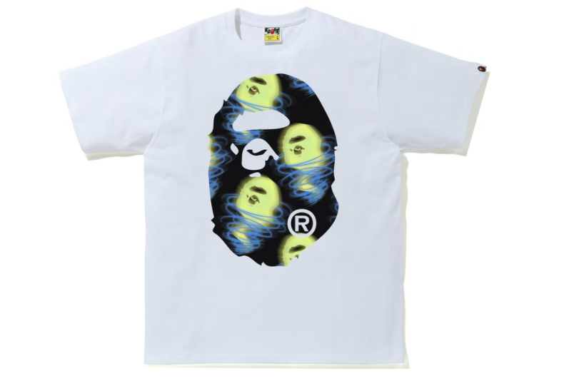 BAPE Storm Big Ape Head Tee White/Black