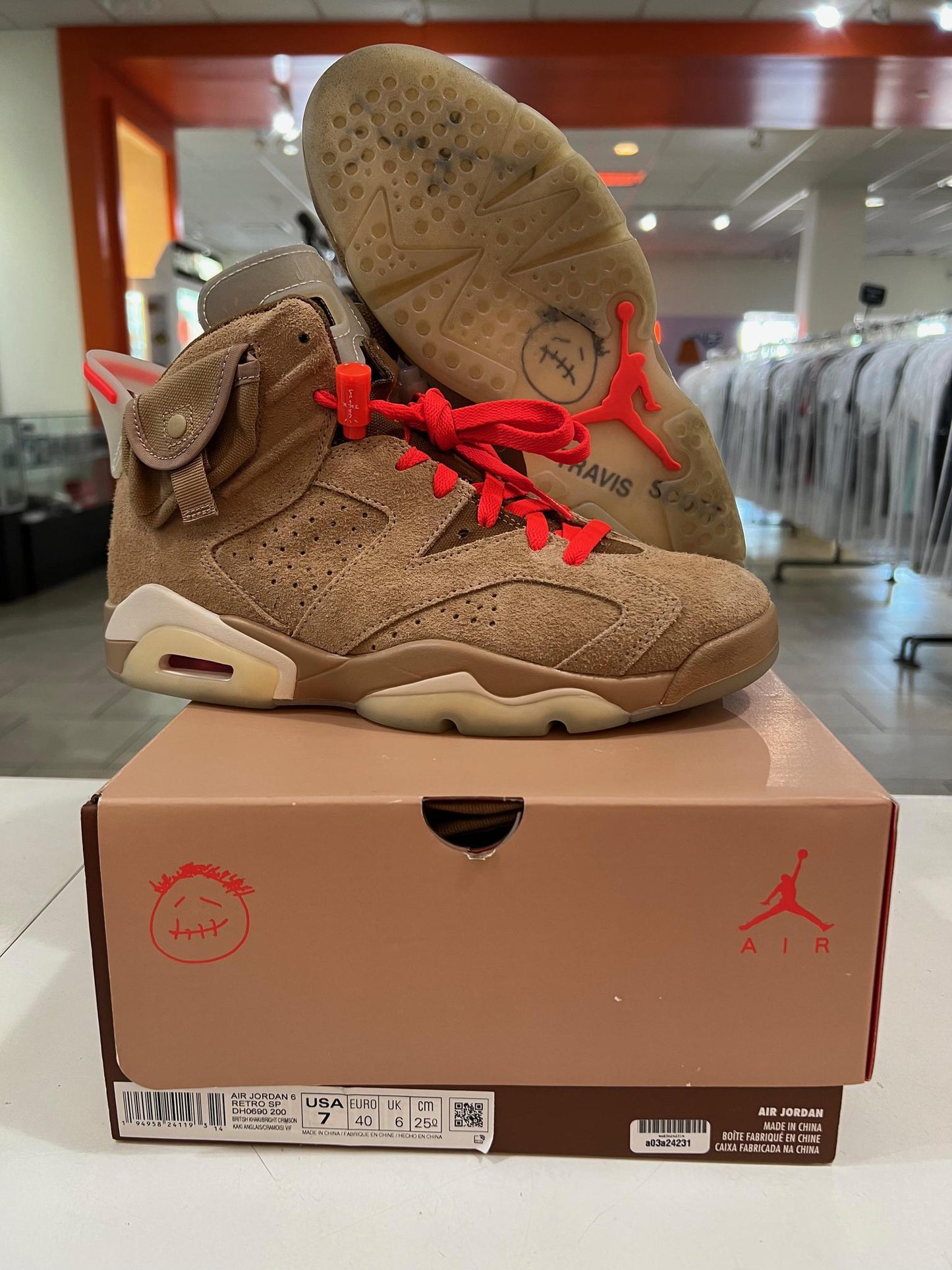 Jordan 6 Retro Travis Scott British Khaki Pre-Owned