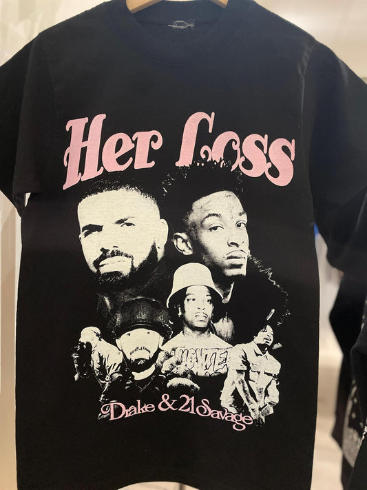 Scam Likely Drake & 21 Savage Her Loss Tee