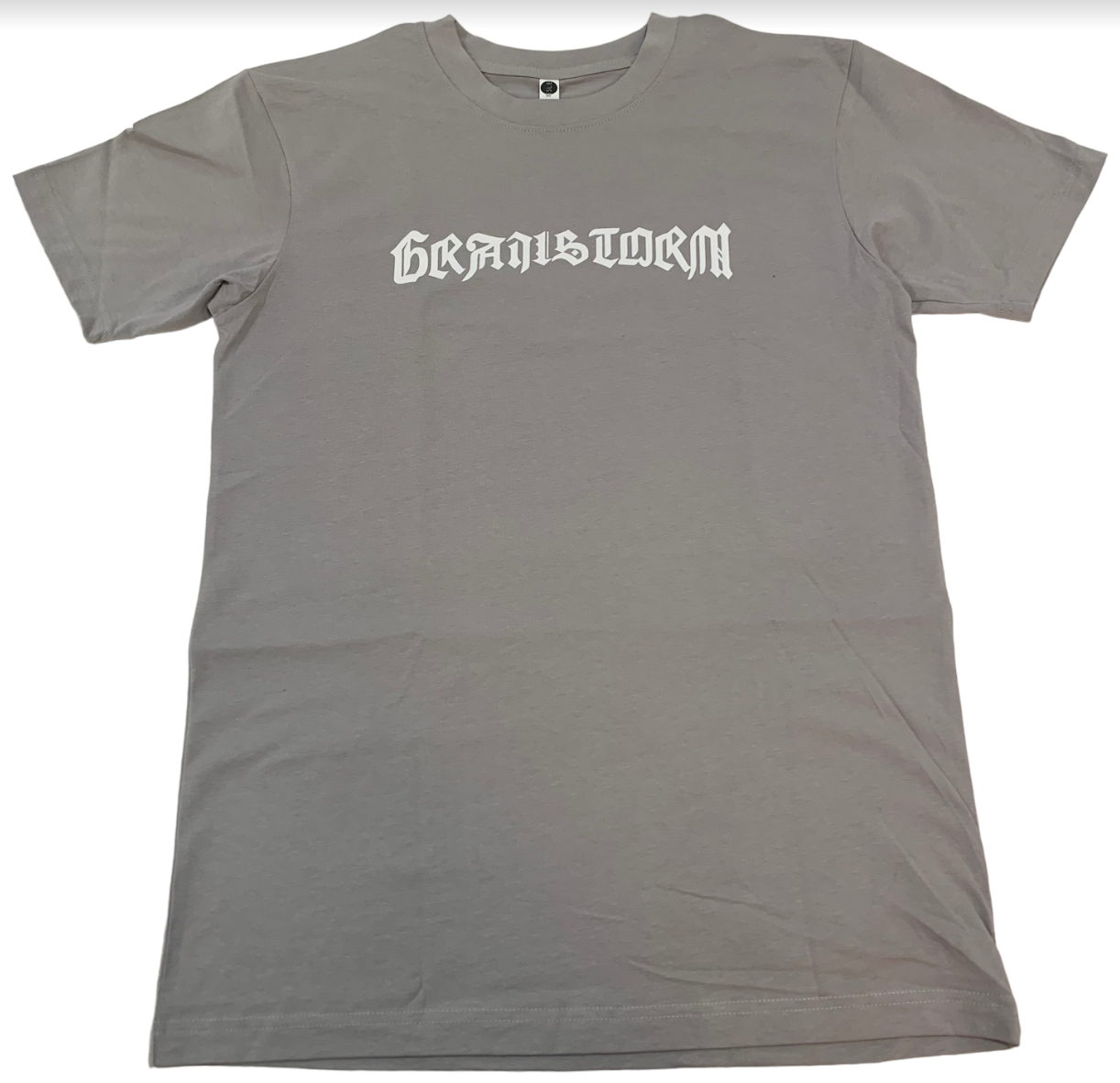 Grey Grailstorm Paisley T-Shirt W White Text