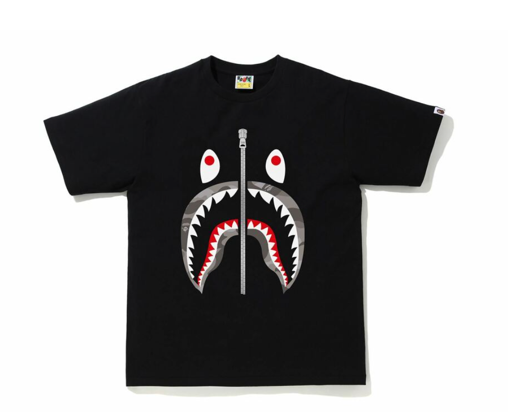 COLOR CAMO SHARK TEE Black/Grey