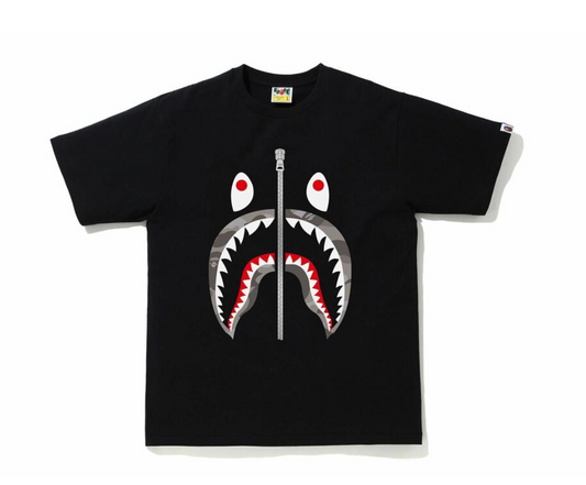 COLOR CAMO SHARK TEE Black/Grey