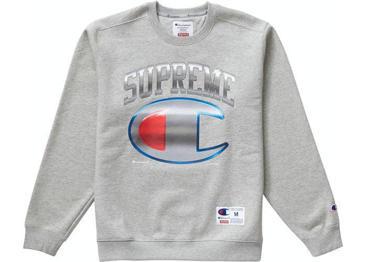 SS19 Supreme Champion Chrome Crewneck Grey