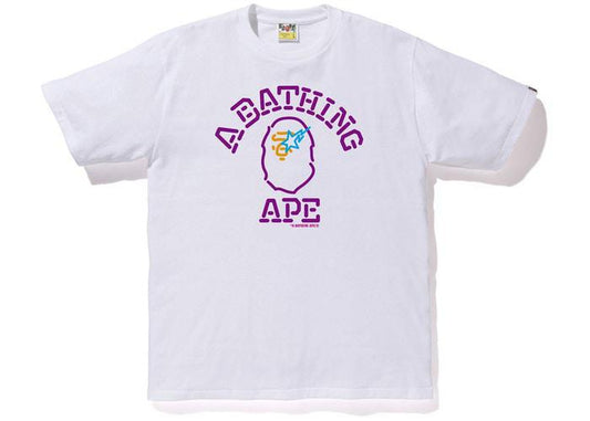 BAPE Neon Sign College Tee White