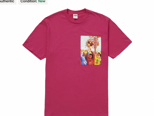 Supreme Sekintani La Norihiro Tee Hot Pink