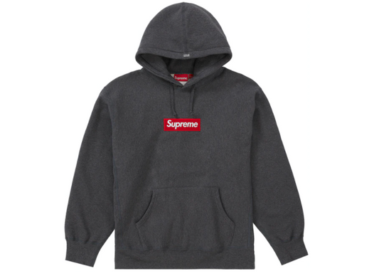 Supreme Box Logo Hooded Sweatshirt (FW21) Charcoal