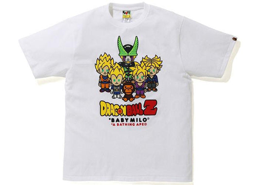 BAPE x Dragon Ball Z Baby Milo Super Saiyan & Cell Tee White