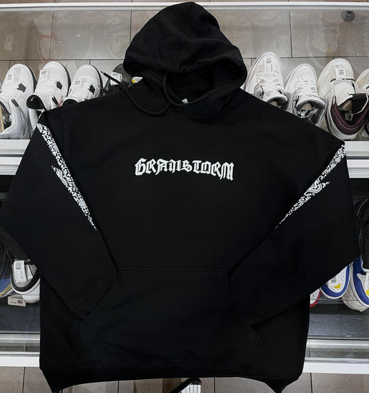 Grailstorm Black Paisley Hooded Sweatshirt