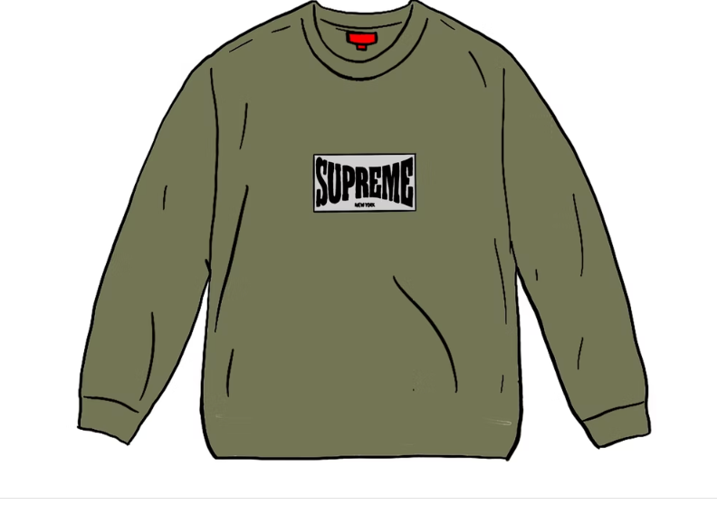 Supreme Woven Label L/S Top Olive