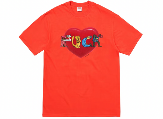 Supreme Fuck Love Tee Bright Orange