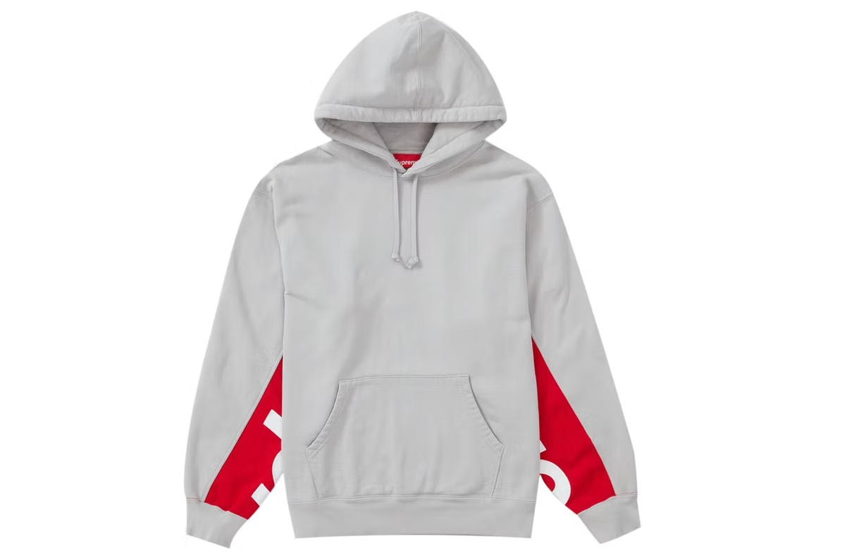 Supreme Cropped Panels Hooded Sweatshirt Grey