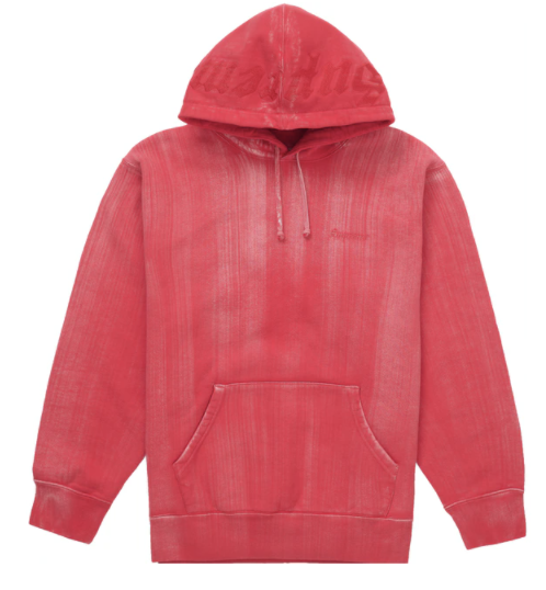 Supreme Brush Stroke Hooded Sweatshirt Red