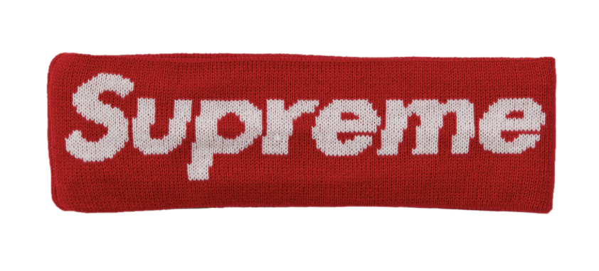 Supreme New Era Big Logo Headband (FW18) Red