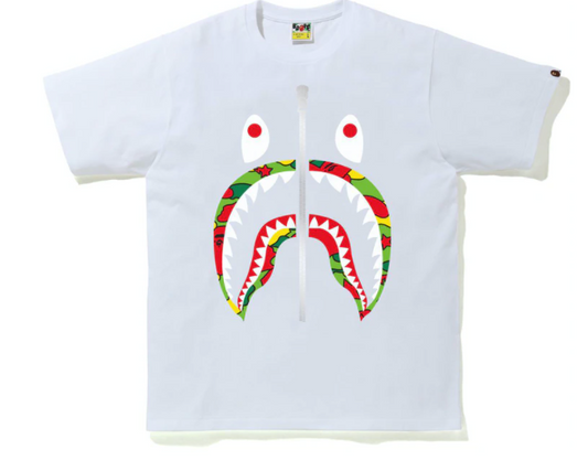 BAPE Sta Camo Shark Tee White/Multi