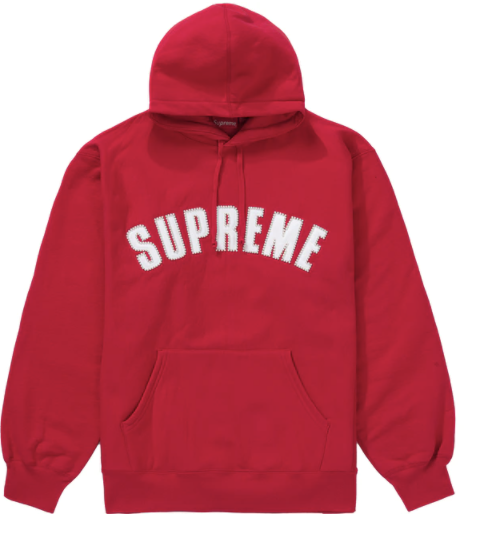 Supreme Pearl Logo Hooded Sweatshirt Red