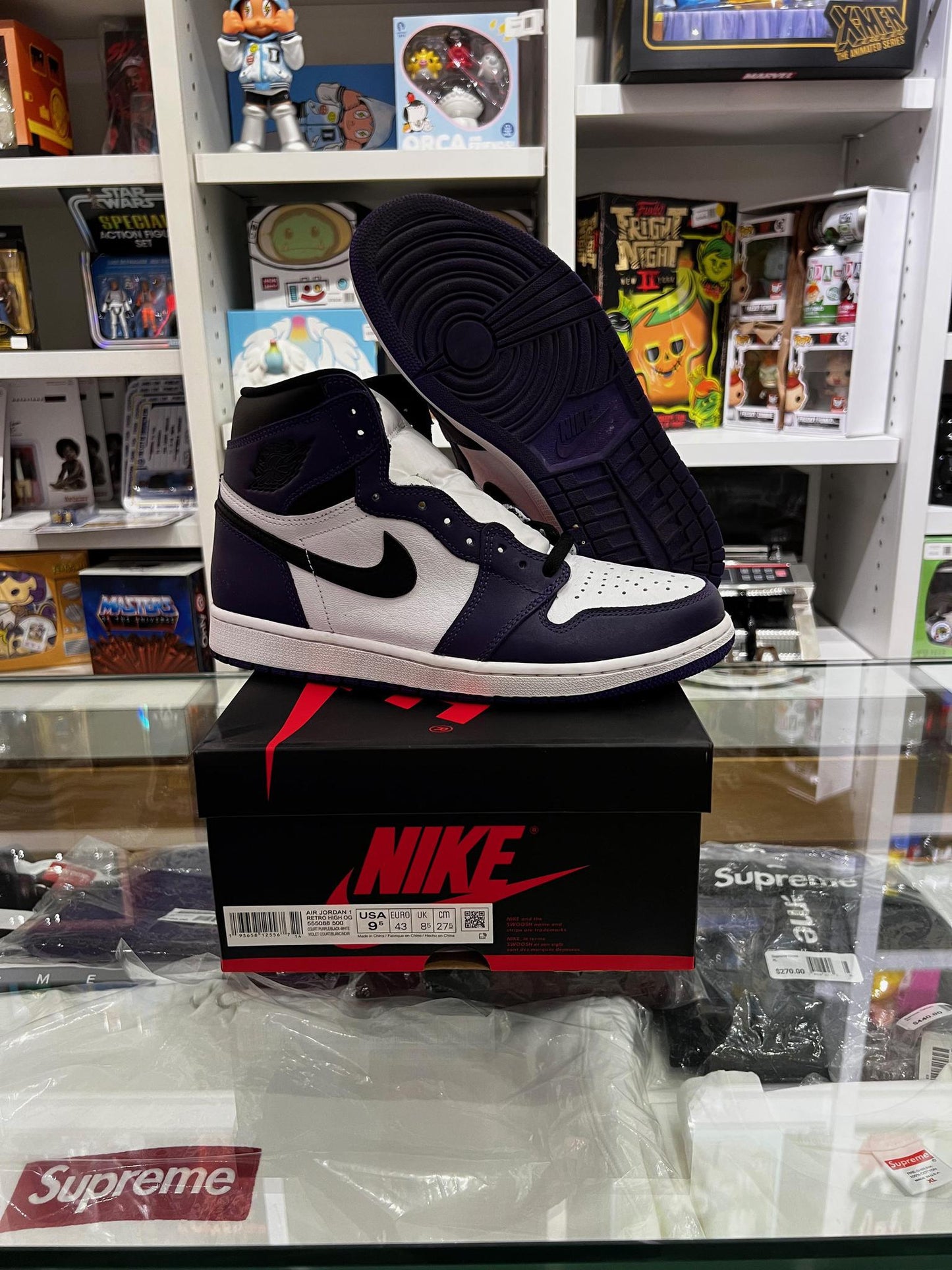 Jordan 1 Retro High Court Purple White Pre-Owned