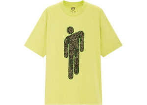 Billie Eilish Flower Skulls Logo T-Shirt (US Mens Sizing) Green