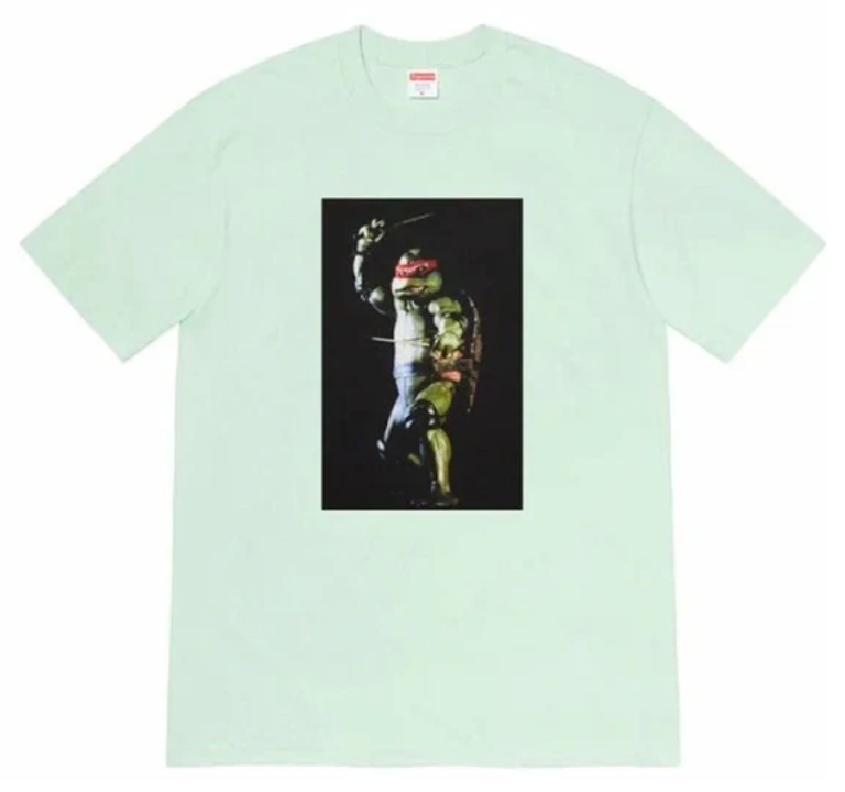 Supreme Raphael Tee Pale Aqua