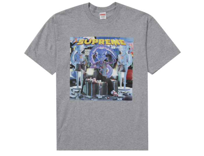 Supreme Richest Tee Heather Grey