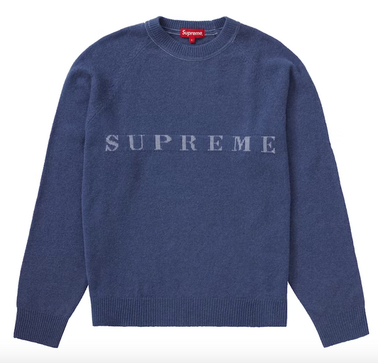 Supreme Stone Washed Sweater Navy