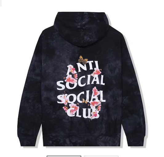 Anti Social Social Club Kkoch Never Dies Hoodie Black Tie Dye