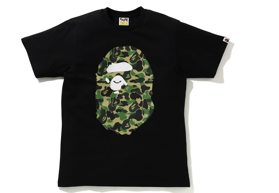 BAPE ABC Camo Big Ape Head Tee Black