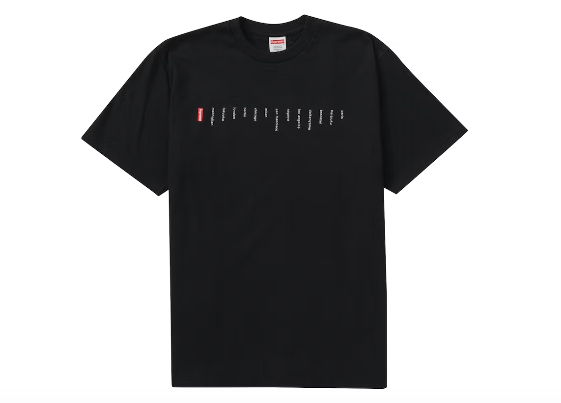 Supreme Location Tee Black