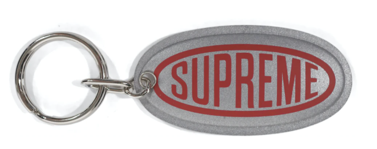 Supreme Reflective Keychain Silver