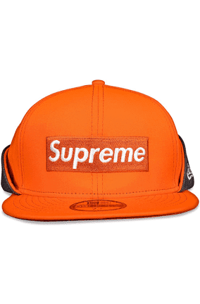 Supreme WINDSTOPPER Earflap Box Logo New Era Orange