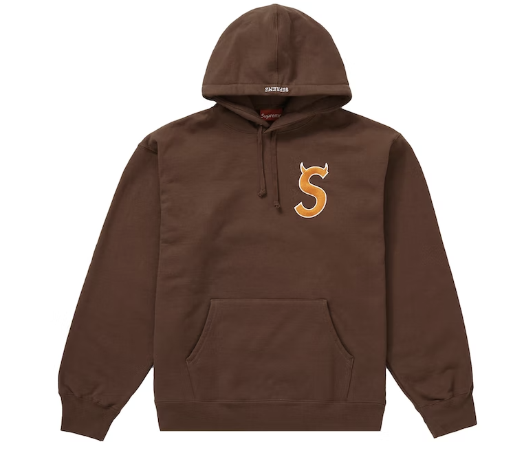 Supreme S Logo Hooded Sweatshirt (FW22) Brown