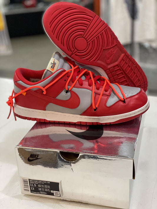 Nike Dunk Low Off-White University Red (Pre-Owned)