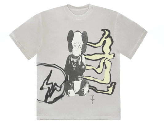 Travis Scott Cactus Jack + Kaws For Fragment Tee Aged Yellow NTWRK