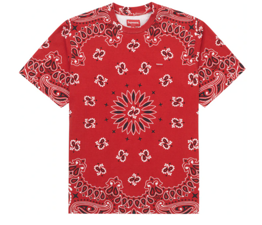 Supreme Small Box Tee Red Bandana