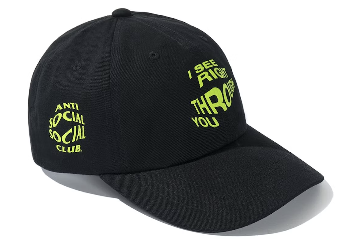 Anti Social Social Club Crystal Clear Cap Black